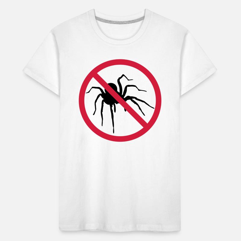 aucune araignée interdit bouclier conception araignée cl T-shirt bio Premium Enfant