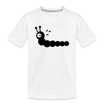 Angstschwitzender Wurm - Kinder Premium Bio T-Shirt - Weiß - Vorne