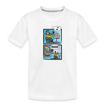 Schlager Cartoon Schlagermusik Lustig Volksmusik - Kinder Premium Bio T-Shirt - Weiß - Vorne