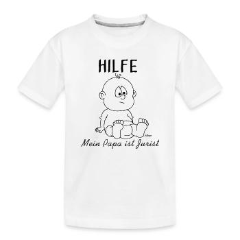 Au secours, mon père est avocat - T-shirt bio Premium Enfant - blanc - Devant