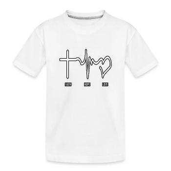 foi, espoir, amour, foi, espoir, amour, dieu - T-shirt bio Premium Enfant - blanc - Devant