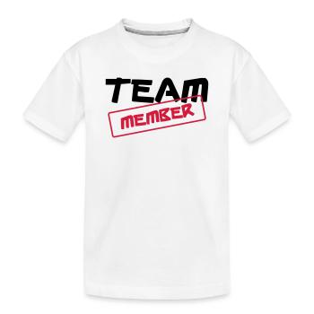[ Team Member ] - T-shirt bio Premium Enfant - blanc - Devant