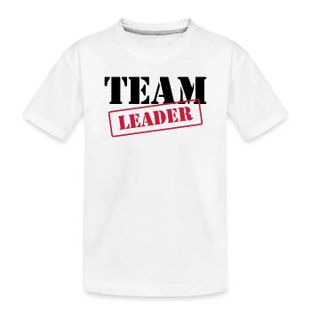 [ Team Leader ] - T-shirt bio Premium Enfant - blanc - Devant