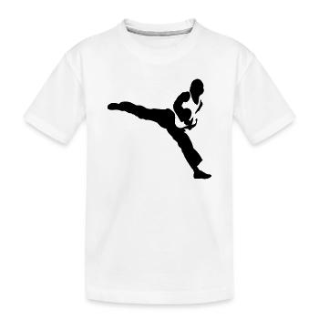 Taekwondo - Kinder Premium Bio T-Shirt - Weiß - Vorne