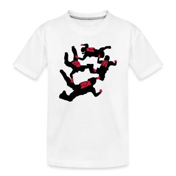 skydive - Kids' Premium Organic T-Shirt - white - Front