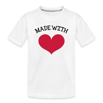 made with love - Kinder Premium Bio T-Shirt - Weiß - Vorne