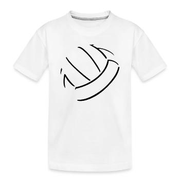 Volleyball Ball - Kinder Premium Bio T-Shirt - Weiß - Vorne