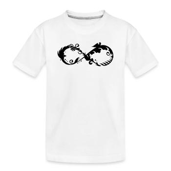 Symbol der Unendlichkeit - Kinder Premium Bio T-Shirt - Weiß - Vorne