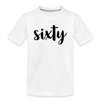 60 sixty 60th birthday gift number 60 number - Kids' Premium Organic T-Shirt - white - Front