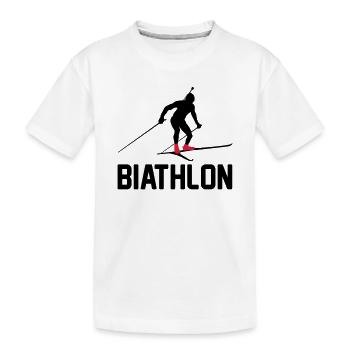 Biathlon - T-shirt bio Premium Enfant - blanc - Devant