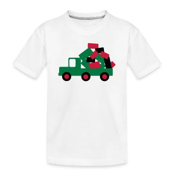 auto lkw umzug - Kinder Premium Bio T-Shirt - Weiß - Vorne