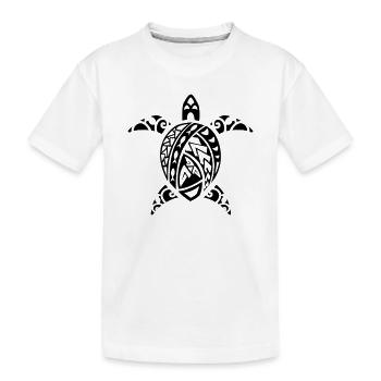 maori Schildkröte - Kinder Premium Bio T-Shirt - Weiß - Vorne