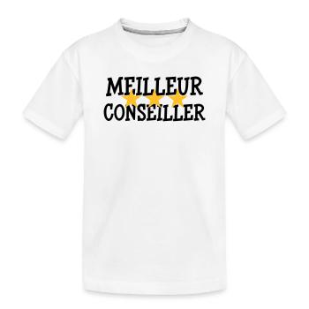 Meilleur Conseiller - T-shirt bio Premium Enfant - blanc - Devant