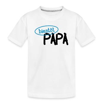 Bientôt Papa ! - T-shirt bio Premium Enfant - blanc - Devant