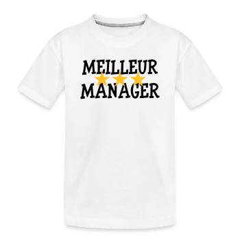 Meilleur Manager - T-shirt bio Premium Enfant - blanc - Devant