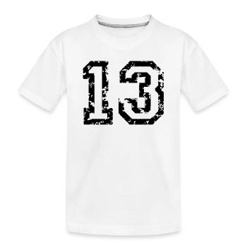 Le numéro treize - No. 13 (deux couleurs) blanc - T-shirt bio Premium Enfant - blanc - Devant