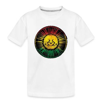 Design rastafari de cœur et de soleil - T-shirt bio Premium Enfant - blanc - Devant