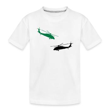 hélicoptère - T-shirt bio Premium Enfant - blanc - Devant