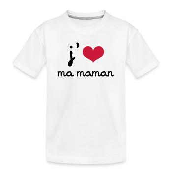 J'aime ma Maman - T-shirt bio Premium Enfant - blanc - Devant