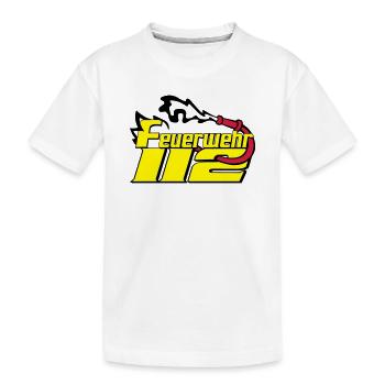 Freiwillige Feuerwehr , Shirt , Feuerwehr 112 (25) - Kinder Premium Bio T-Shirt - Weiß - Vorne