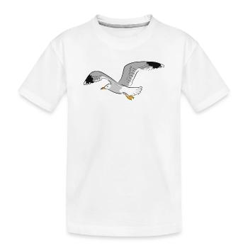 moewe vogel strand - Kinder Premium Bio T-Shirt - Weiß - Vorne