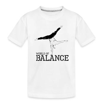 handbalance handstand calisthenics Sport Athlet - Kinder Premium Bio T-Shirt - Weiß - Vorne