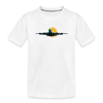 Le plus grand avion de ligne - T-shirt bio Premium Enfant - blanc - Devant