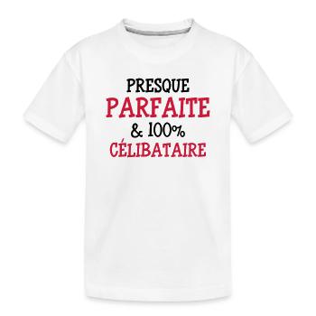Presque Parfaite & 100% Célibataire - T-shirt bio Premium Enfant - blanc - Devant