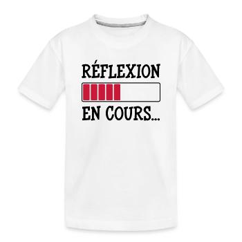 Réflexion en cours... - T-shirt bio Premium Enfant - blanc - Devant