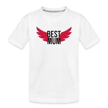 Best Mum - Kids' Premium Organic T-Shirt - white - Front