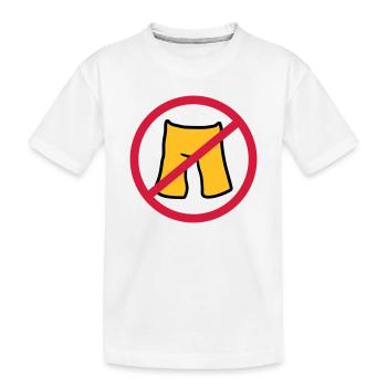 ne mettez pas de pantalon short court interdit bouclier z - T-shirt bio Premium Enfant - blanc - Devant