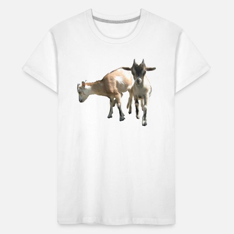 due capre Maglietta ecologica premium per bambini