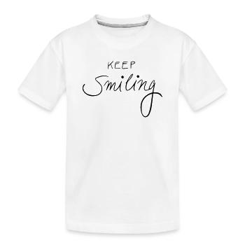 garde le sourire - T-shirt bio Premium Enfant - blanc - Devant
