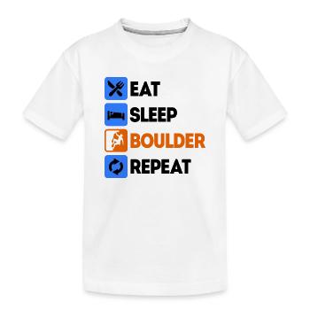 Boulder Bouldering Escalade Sans dire de corde - T-shirt bio Premium Enfant - blanc - Devant