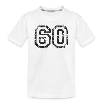 Number 60 Sixty 60th Birthday Design (EU) - Kids' Premium Organic T-Shirt - white - Front