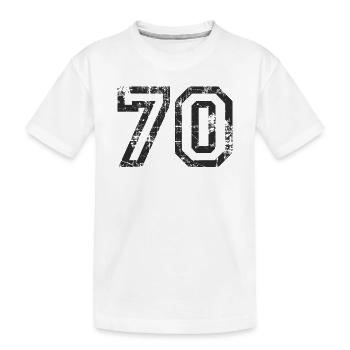 Number 70 Seventy 70th Birthday Design (EU) - Kids' Premium Organic T-Shirt - white - Front