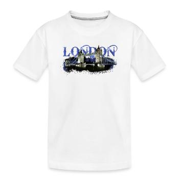 London - Kids' Premium Organic T-Shirt - white - Front
