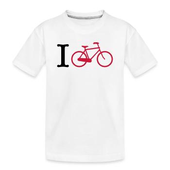 Radfahren - Kinder Premium Bio T-Shirt - Weiß - Vorne