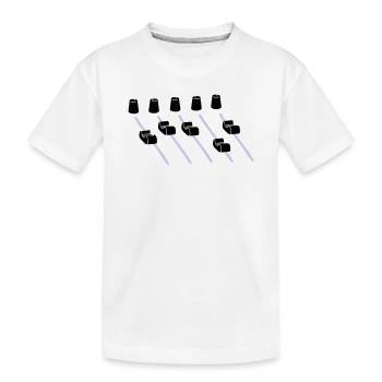 music mixer - Kids' Premium Organic T-Shirt - white - Front