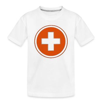 swisscross Swiss Cross white red - Kids' Premium Organic T-Shirt - white - Front