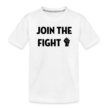 Join the fight / People / Peace / Revolution - Kids' Premium Organic T-Shirt - white - Front