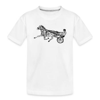 traber trabrennen pferderennen - Kinder Premium Bio T-Shirt - Weiß - Vorne