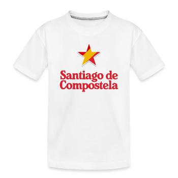 Sterne Spaniens - Santiago de Compostela - Kinder Premium Bio T-Shirt - Weiß - Vorne
