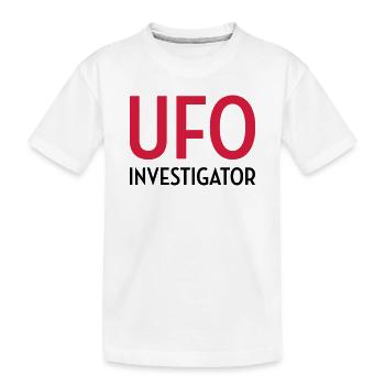 Ufo Alien Raum außerirdisches Aussenseiter - Kinder Premium Bio T-Shirt - Weiß - Vorne