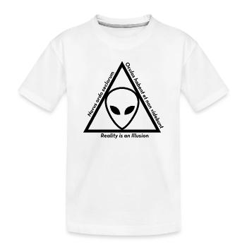 Ufo Alien Raum außerirdisches Aussenseiter - Kinder Premium Bio T-Shirt - Weiß - Vorne