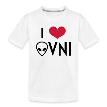 Ufo Alien Raum außerirdisches Aussenseiter - Kinder Premium Bio T-Shirt - Weiß - Vorne