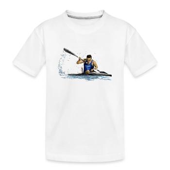 Kajak - Kinder Premium Bio T-Shirt - Weiß - Vorne