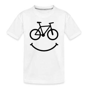 bike smile biker - Kinder Premium Bio T-Shirt - Weiß - Vorne