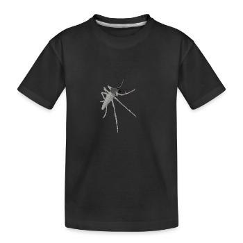 Detailed mosquito illustration - Kids' Premium Organic T-Shirt - black - Front