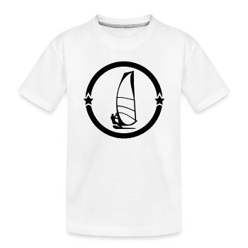 Windsurfen / Windsurfer / Windsurf / Windsurfing - Kinder Premium Bio T-Shirt - Weiß - Vorne